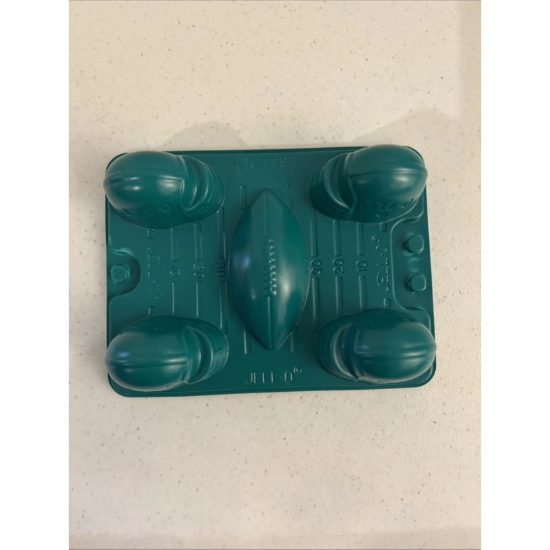 Jell-O Jigglers Mold Football Helmets Ice Shots Plastic 2 pack