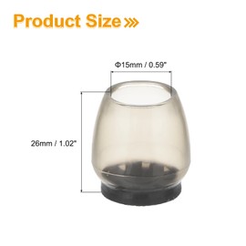 sourcing map 16 Pcs Chair Leg Floor Protectors, 1.02"x0.6" PVC Furniture Pads Non-Slip Chair Leg Caps Furniture Sliders with Felt for Wooden Floors, Black