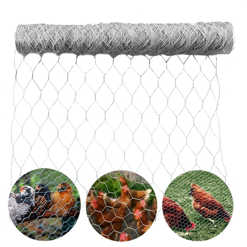 TINVHY Galvanized Hexagonal Wire Poultry Netting Mesh for Craft Projects