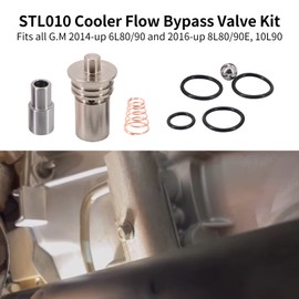 Tektall STL010 Cooler Flow Bypass Valve Kit Compatible with G.M Transmission 6L80 6L90 2014-up & 8L80 8L90 8L90E 2016-up & 10L90 Transmission Cooling System Upgrade Kit