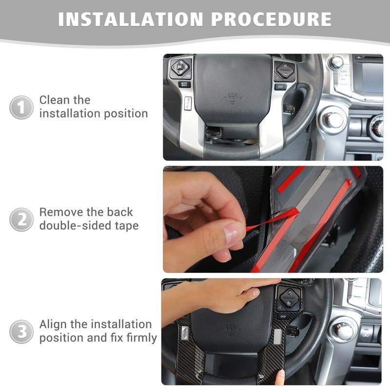 Jimen Compatible with Toyota 4Runner 2020-2023, 9PCS Carbon Fiber Interior
