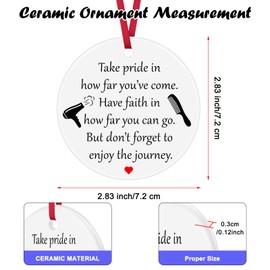 Hair Barber Gifts Hairdresser Gift Christmas Ornaments Hair Stylist Inspirational Gifts Cosmetology Graduation Gifts Ceramic Ornament Beautician Gifts Coworker Christmas Birthday Gifts