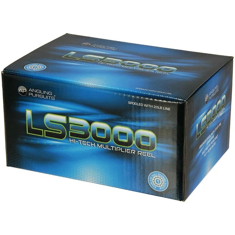 LS3000 Boat Troll Sea Fishing Multiplier Reel Loaded With 20lb