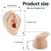 2 Pcs Silicone Ear Model, Fake Ear Models Left and