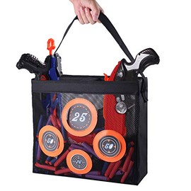 Hely Cancy Portable Shooting Practice Target Toy Storage Mesh Bag Compatible with Nerf Darts for Kids 6+
