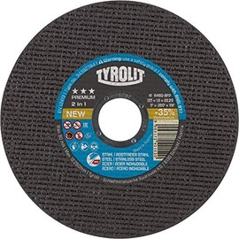 TYROLIT 34332792 PREMIUM 125 x 1,0 x 22,23 Super-thin 2in1 Cutting disc for steel and stainless steel Pack of 25