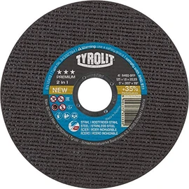 TYROLIT 34332792 PREMIUM 125 x 1,0 x 22,23 Super-thin 2in1 Cutting disc for steel and stainless steel Pack of 25