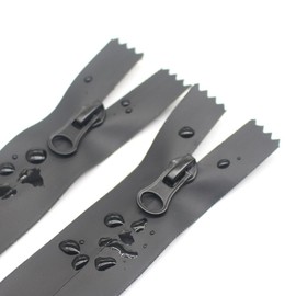 MebuZip 6PCS 8 Inch #5 Waterproof Zippers Bulk for Sewing Closed End Black