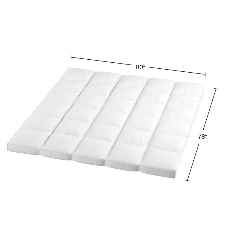Bluestone Extra Thick Mattress Topper, King Size, White