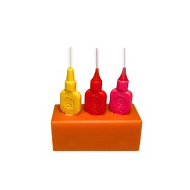 Handmade Eco-friendly Interdental Brush Holder | Magnetic Sustainable Interdental Brush Caddy | Luxury Bathroom Accessory | Organiser for Stationery and Pencils (Orange)