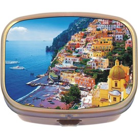Amalfi Coast Italy Brass Rectangle Pill Box