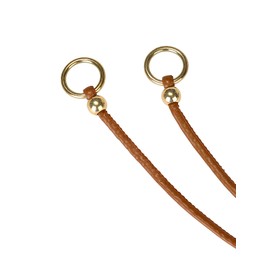 Allegra K Women PU Leather Skinny Rope Belt Round Ring Endings Self Tie Waistband Thin Waist Strap Fit waist up to 92cm/36 Brown