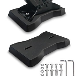 RV Stabilizer Jack Pads 2 Pack, Heavy Duty Rubber Scissor Jack Blocks, RV Leveling Jack Foot Protection Pads, Thickened Non-Slip Base, Suitable for Various Jack Bases, Black