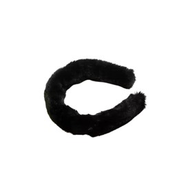 EZ PEACH Cute Fur Headband Bijou Headband Hair Accessory, Cute, Fluffy, Autumn, Winter, Women's, Popular, Cute, Girls, Black, Width 1.2 inches (3 cm)