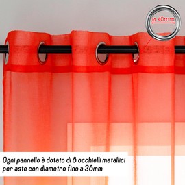 GIRASOLE HOME Pair of Voile Curtains Semi Sheer Color Tinted Rainbow Curtain for Living Room Bedroom Kitchen and Indoor 2 Panels with Eyelet 55 x 54 Inch