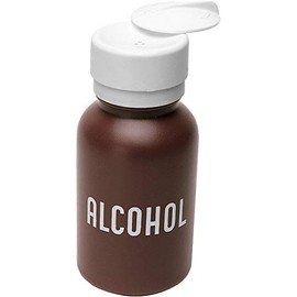 Menda 35601 HDPE 8oz Alcohol Dispensing Bottle, with Lasting-Touch Pump, Brown (2)