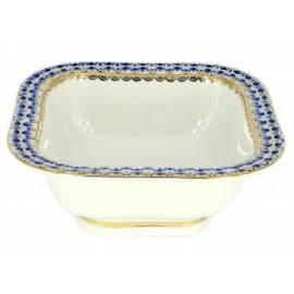 Lomonosov Imperial Porcelain Cobalt Net Tableware Teaware Collection (Nut Dish #1)