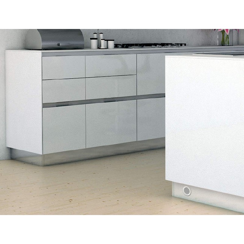 La Ventilazione T3B Round Plastic Recessed Ventilation Grille, White, 32mm