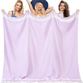 Genovega Oversized Giant Turkish Beach Towel Blanket Extra Large XXL Lightweight Quick Dry Sand Free Boho Throw Pool Cloud Sandrpoof Blankets Women Men Big Jumbo Wide 2 Person Size Dot Purple