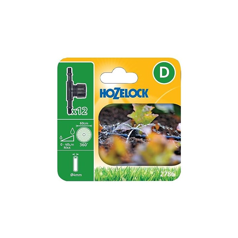 HOZELOCK - Micro Sprinkler Adjustable 360° In-Line, ø 4 mm