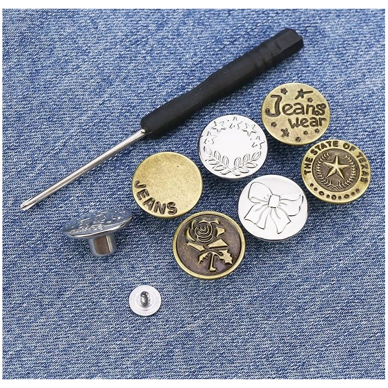 20 Piece Set of Jeans with Metal Buttons That can