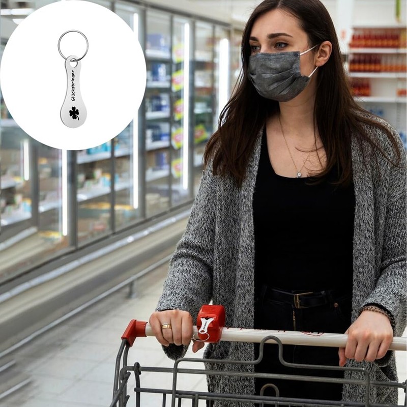 GROVBLE Pack of 6 shopping trolley tokens, shopping chip key