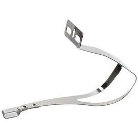 Zefal Bicycle Classic Steel Half Toe Clips, L/XL, Chrome