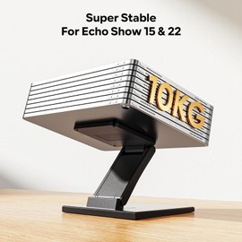 Foldable Stand Compatible with Echo Show 15 Stand for Gen 1 & 2 Monitor - Heavy Duty Metal Base with Adjustable Tilt Monitor Mount, Display Holder for Kitchen/Office, with VESA 75x75 and 100x100mm