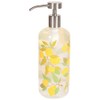 Now Designs Lemons Glass Soap Dispenser with Stainless Steel Pump,
