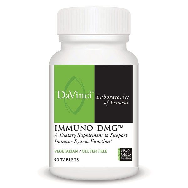 DaVinci Labs Immuno-DMG - Dietary Supplement to Balance and Support Immune System Functions* - With DMG, Maitake Powder, Larch Tree and Beta Glucan - Gluten-Free - 90 Vegetarian Tablets