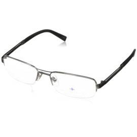 Argyleculture Men's Brecker Rectangular Prescription Eyeglass Frames, Gunmetal, 55 mm