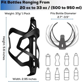 CNCLOL Bike Water Bottle Holder,Lightweight Aluminum Bicycle Bottle cage Shockproof Design,Cycling Drink Cup Holder for Road Mountain BMX Kids Gravel Bike Cycle.（black/red/blue/orange/purple）