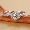 Anillo De Compromiso Mujer, Adjustable Anillos de Promesa S925 Plata