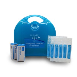 Blue Dot Emergency Eye Pod Kit with Wall Bracket 20 ml