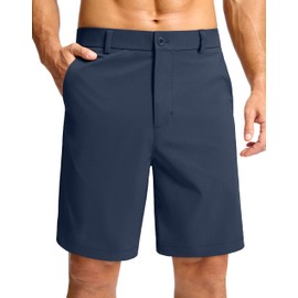 Soothfeel Men's Casual Shorts 7"/ 9" Golf Shorts for Men Flat Front Dress Work Shorts Quick Dry Lightweight with 3 Pockets Navy L9.W33