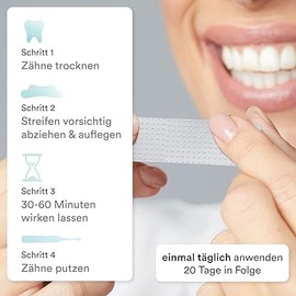 Uniquesmile Teeth Whitening Strips - Test Winner 2024 - Test 100 Days Risk-free Test - Free from Peroxide - Innovative Formula with Natural Ingredients (Economy Set of 40)