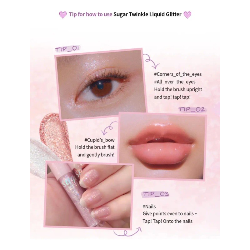 Peripera Sugar Twinkle Liquid Glitter Sombra Coreana Origina