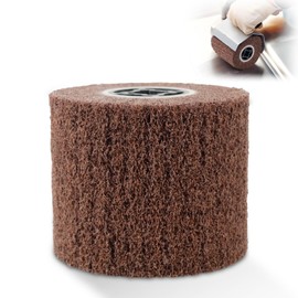 Mumjooyi Nylon Brush Sanding Roller Brush Satin Roller Angle Grinder Sanding Sleeves for Sanding Roller Sanding Machine for Polishing Red 120 x 100 mm 120 Grit