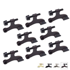 Enconker Hinge Pin Door Stopper Oil Rubbed Bronze 8 Pack, Adjustable Head Screw Heavy Duty Wall Protectors from Door Knobs, Door Stop Hinge Pin Easy Installation Rubber Bumper Tips Prevent Wall