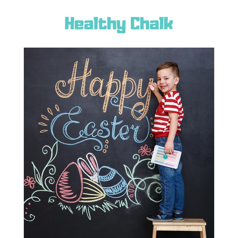 PHILODOGS Colorful Anti-Dust Healthy Chalk for Kids & Toddlers |