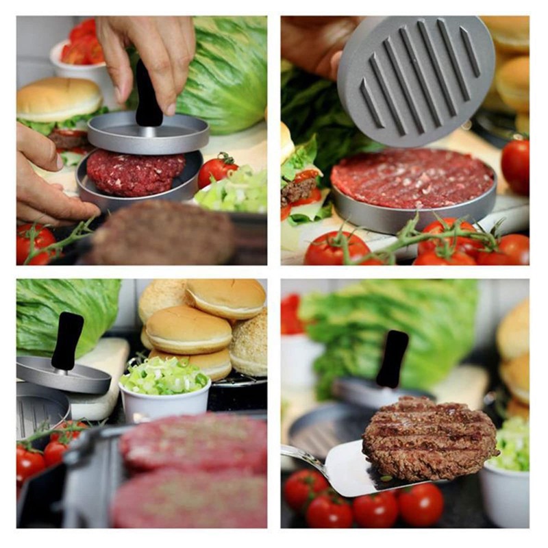 HEPAZ Burger Press with 100 Sheets of Baking Paper, Hamburger