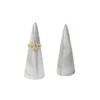 Modern Marble Ring Holder for Nightstand Ceramic Cone Tower Shape