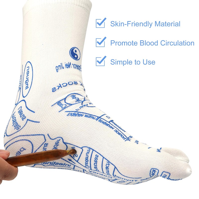 PEUTIER Foot Massage Socks with 2 Massage Tool, Pressure Point
