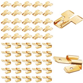 50 PCS Brass Spade Connector Set, Piggyback Connectors, Dual Male to Single Female Double Spade Connector