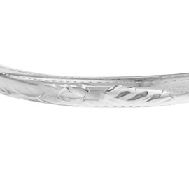 Tuscany Silver Women's Sterling Silver 5mm Small Engraved Child Bangle