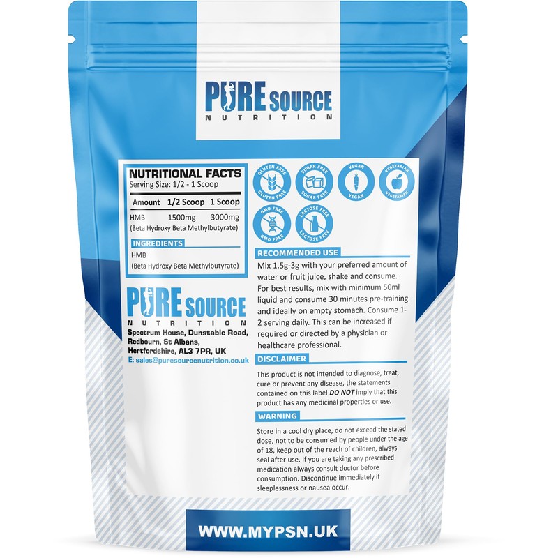 HMB Powder | HMB Beta-Hydroxy Beta-Methylbutyrate Supplement | Suitable for