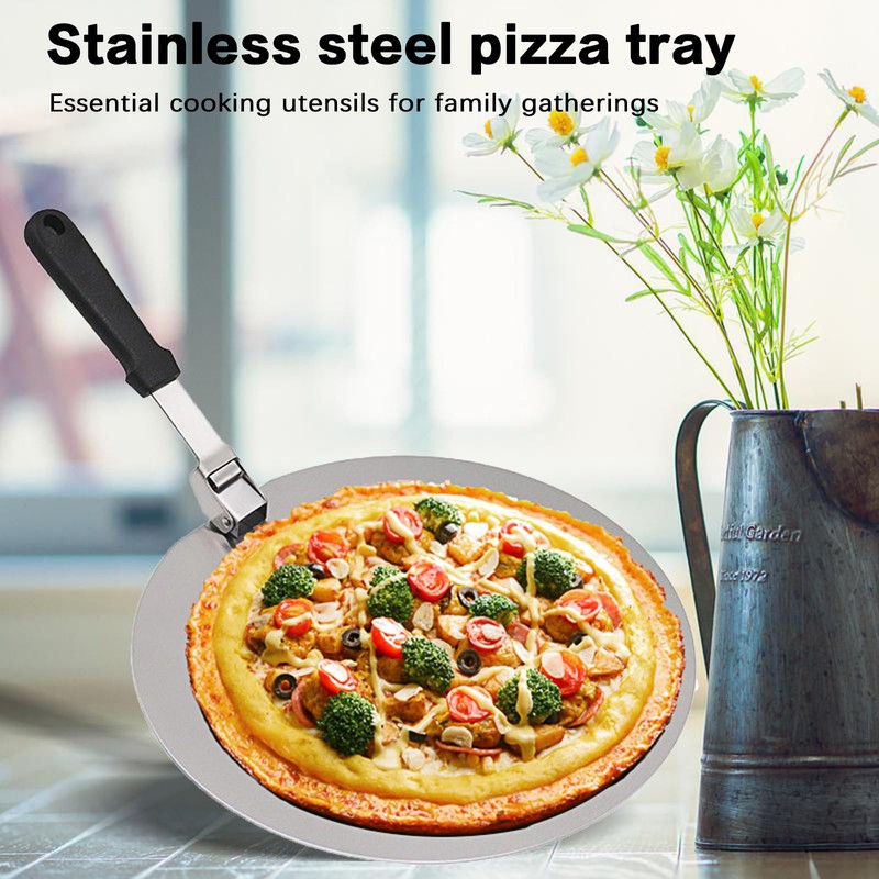 Pizza Peel Metal Steel Round Spatula Paddle Peel 10 Inch