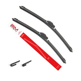 2M PLASTIC Windshield Wiper Blades (Set of 2) Premium All-Season OEM Quality (26" + 12" Premium Wiper Blades)