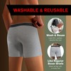REELINDRY Incontinence Underwear for Men Washable 3.0 oz Absorbent Protective