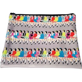 The Celtic Card Team Nature's Craft Irish Dancers Make Up Bag Travel Organiser for Women Wide-open Portable Purse 5.9''x7.4''